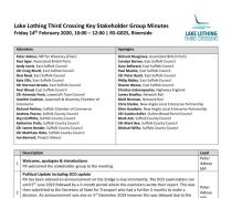 thumbnail of 14.02.2020 Lake Lothing Third Crossing Stakeholder Group minutes